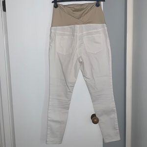Isabel maternity jeans white denim